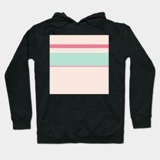 A lovely composition of Pale Chestnut, Light Blue Grey, Misty Rose and Light Coral stripes. Hoodie